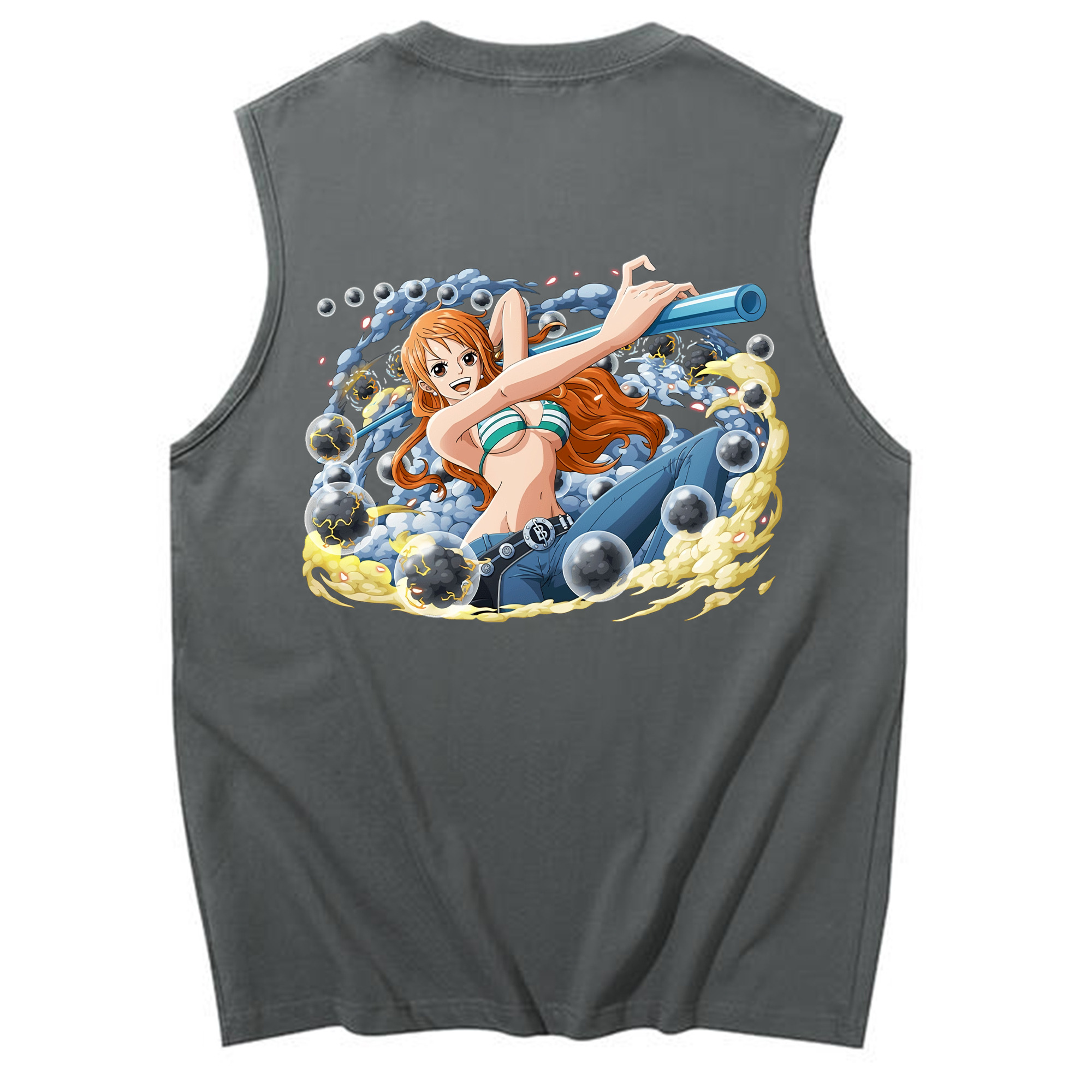 ワンピース ナミ ONE PIECE Nami コットン100％タンクトップ（背面プリント）